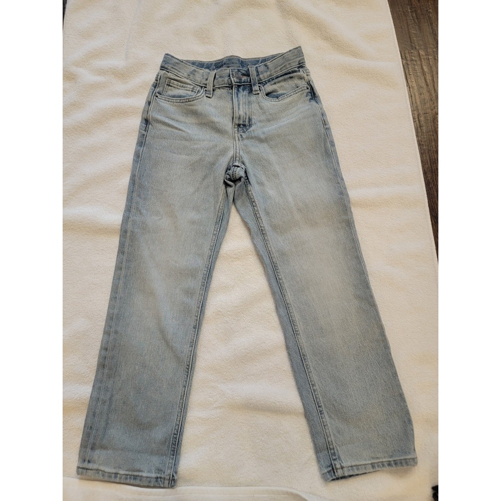 Old Navy Boys Size 8 Loose Straight Light Wash Jean Denim Occasion Adjustable